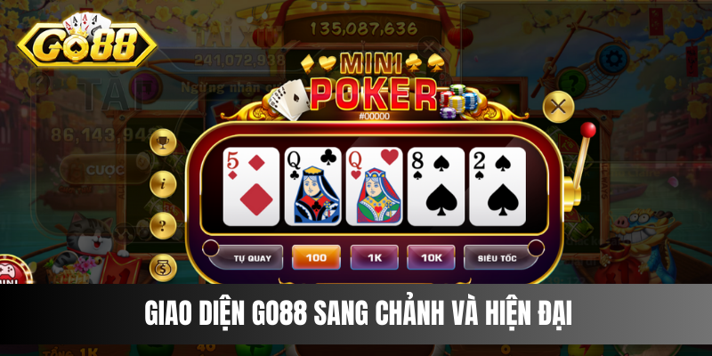 Giao diện Go88 sang chảnh và hiện đại